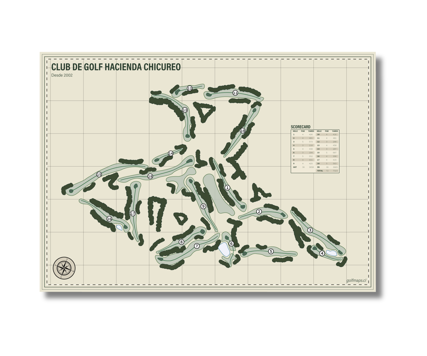 Lámina Club de Golf Hacienda Chicureo - Safari Series