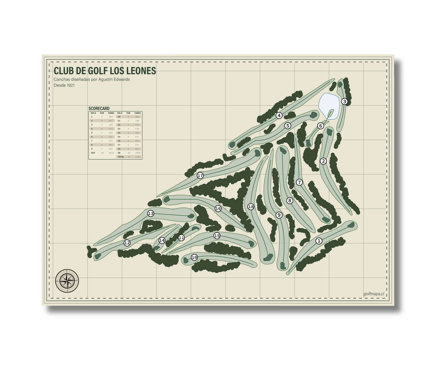Lámina Club de Golf Los Leones - Safari Series