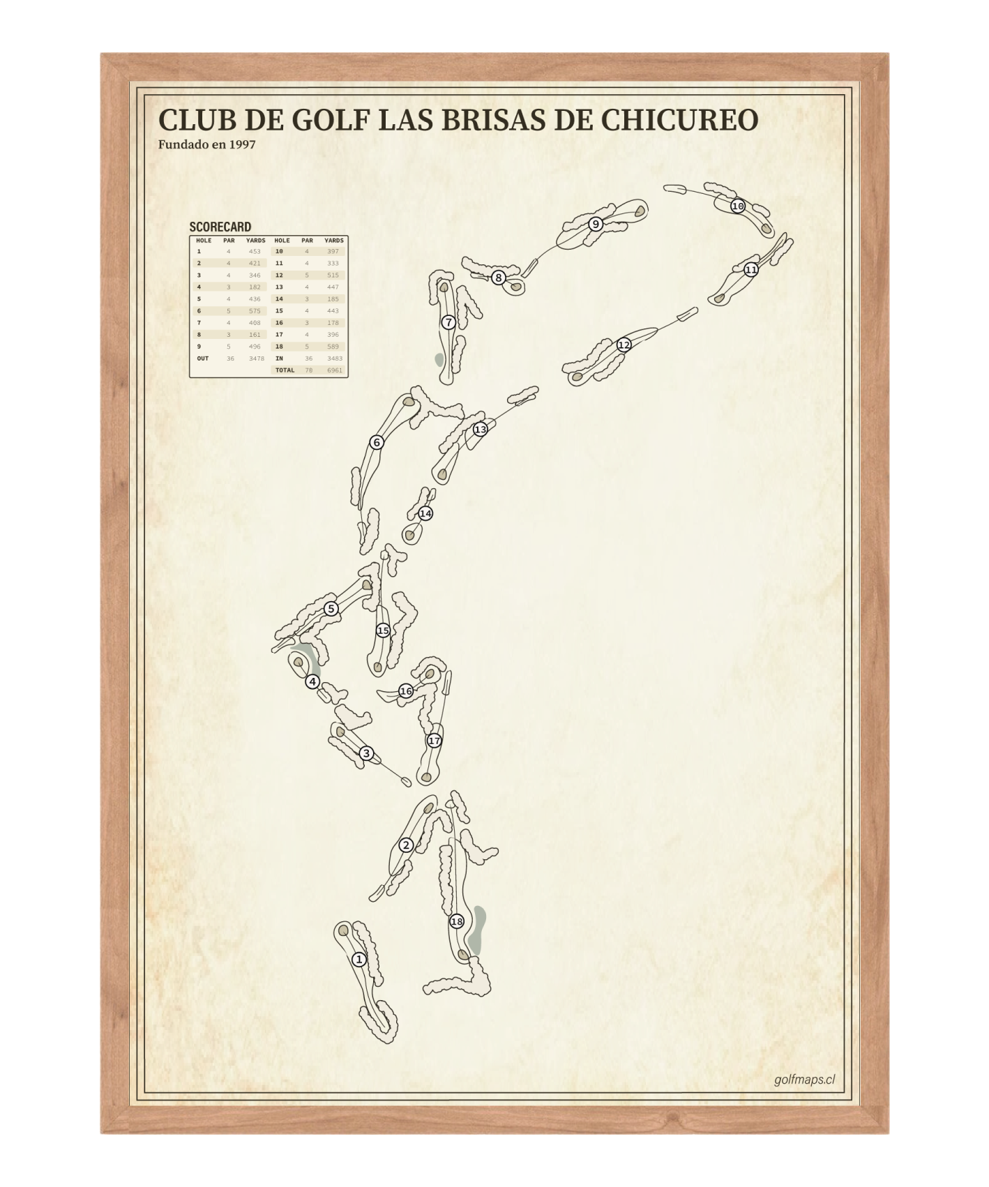 Club de Golf Las Brisas de Chicureo (Montaña) - Treasure Map Series