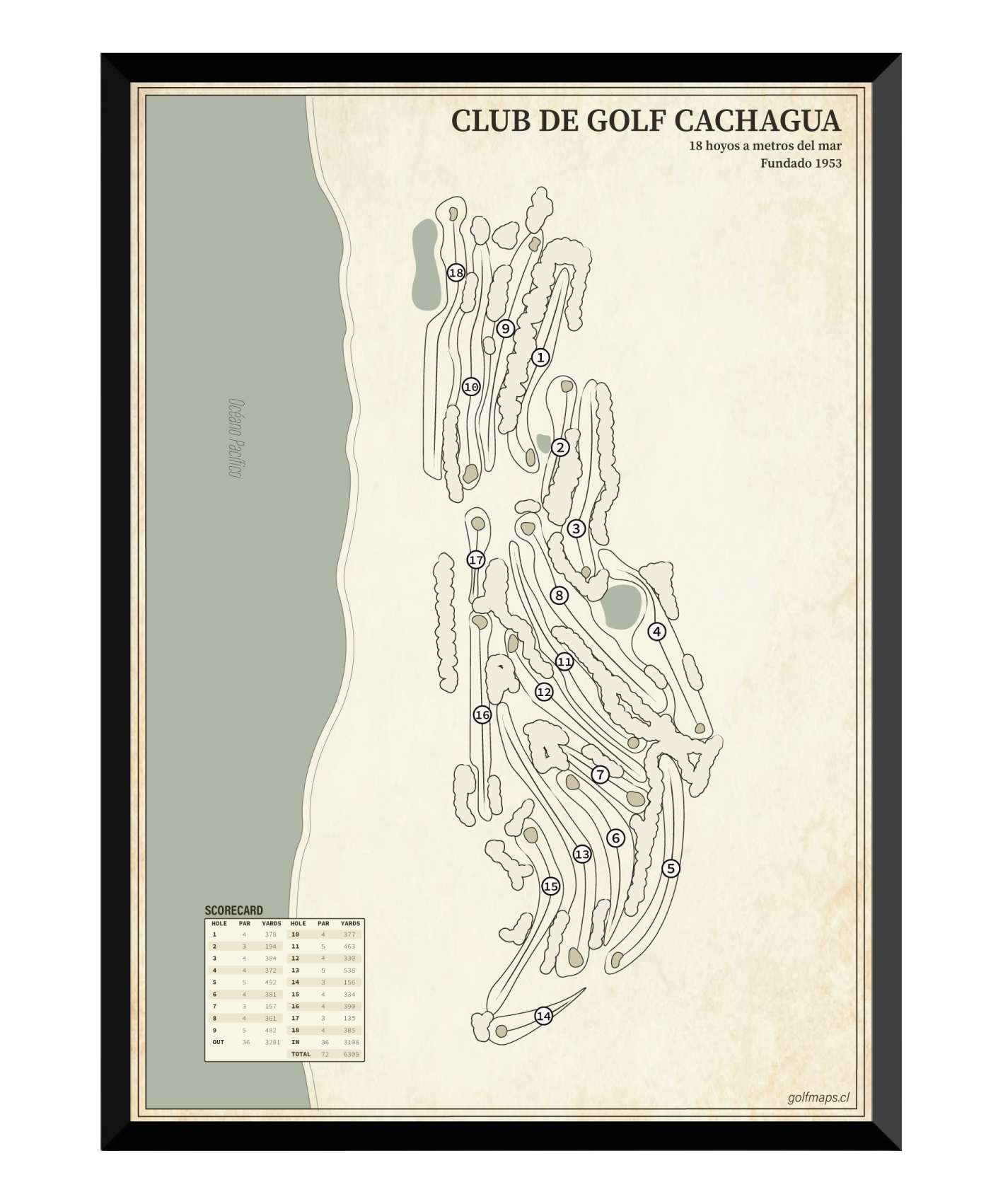 Club de Golf Cachagua - Treasure Map Series