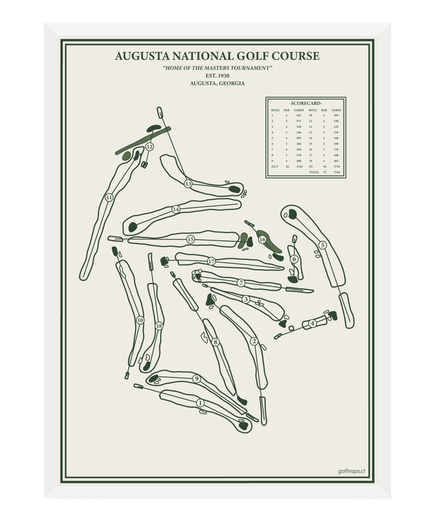 Augusta National Golf Course - Special Edition