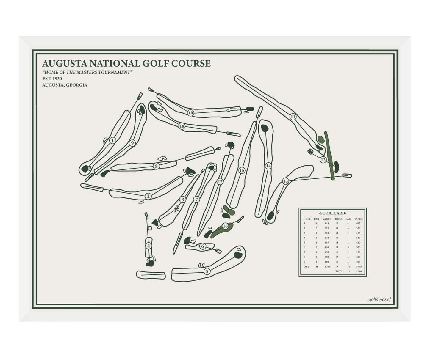 Augusta National Golf Course - Special Edition