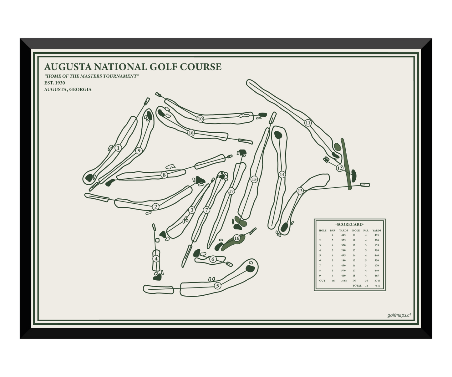 Augusta National Golf Course - Special Edition