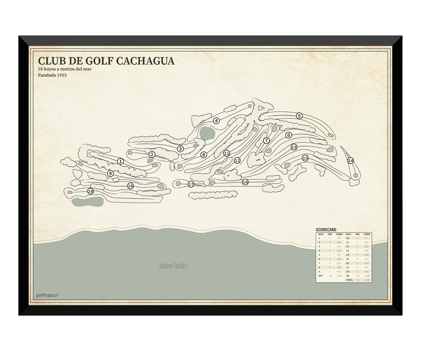 Club de Golf Cachagua - Treasure Map Series