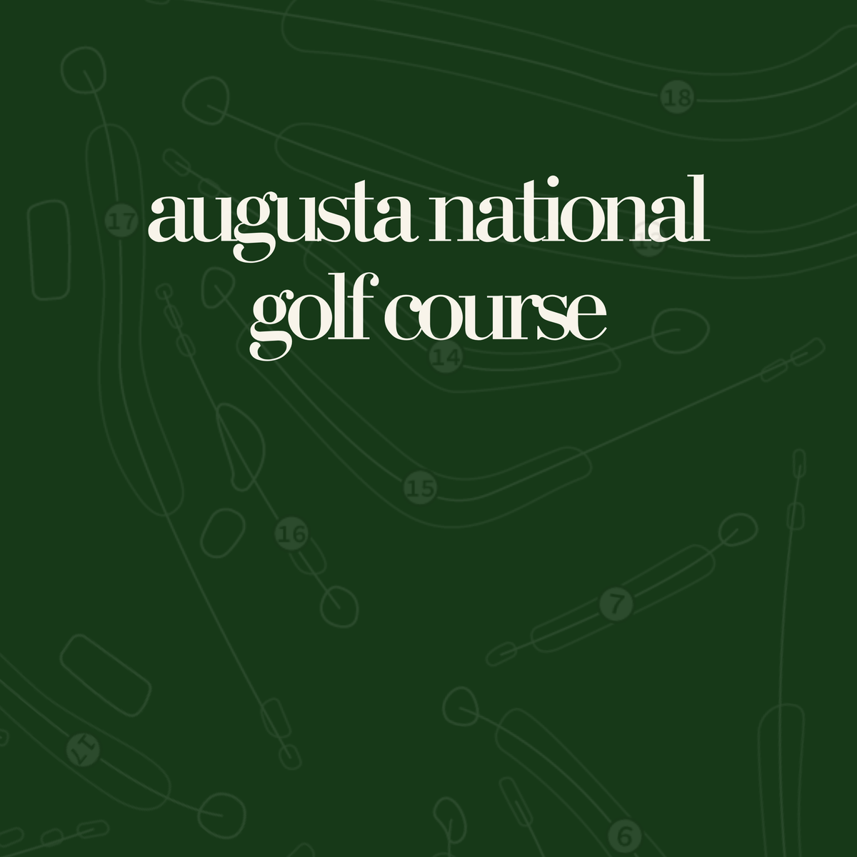 Augusta National Golf Course - Masters