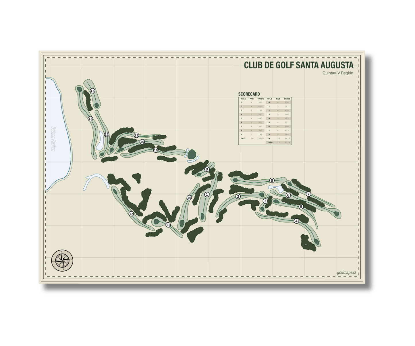 Lámina Club de Golf Santa Augusta - Safari Series