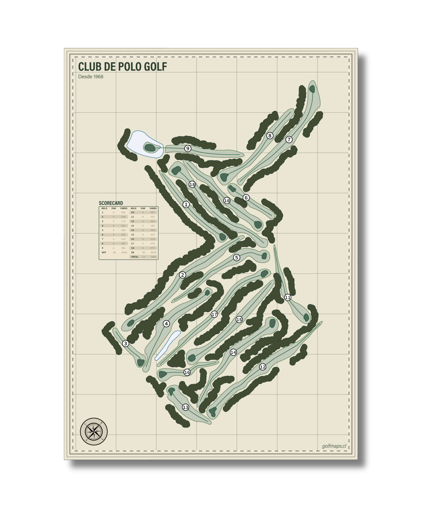 Lámina Club de Polo y Equitación San Cristóbal - Safari Series