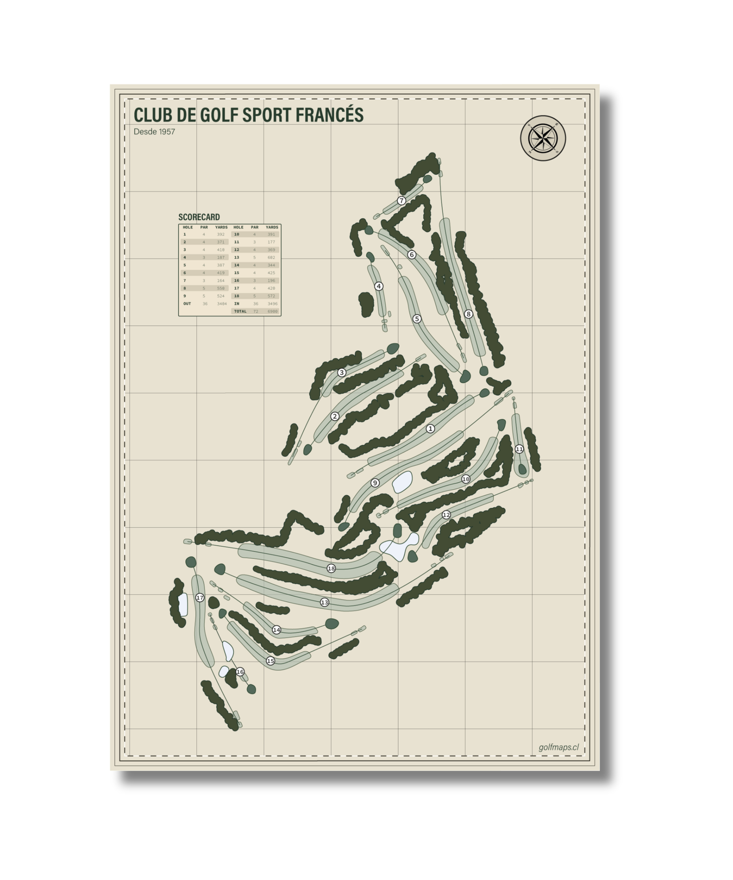 Lámina Club de Golf Sport Francés - Safari Series