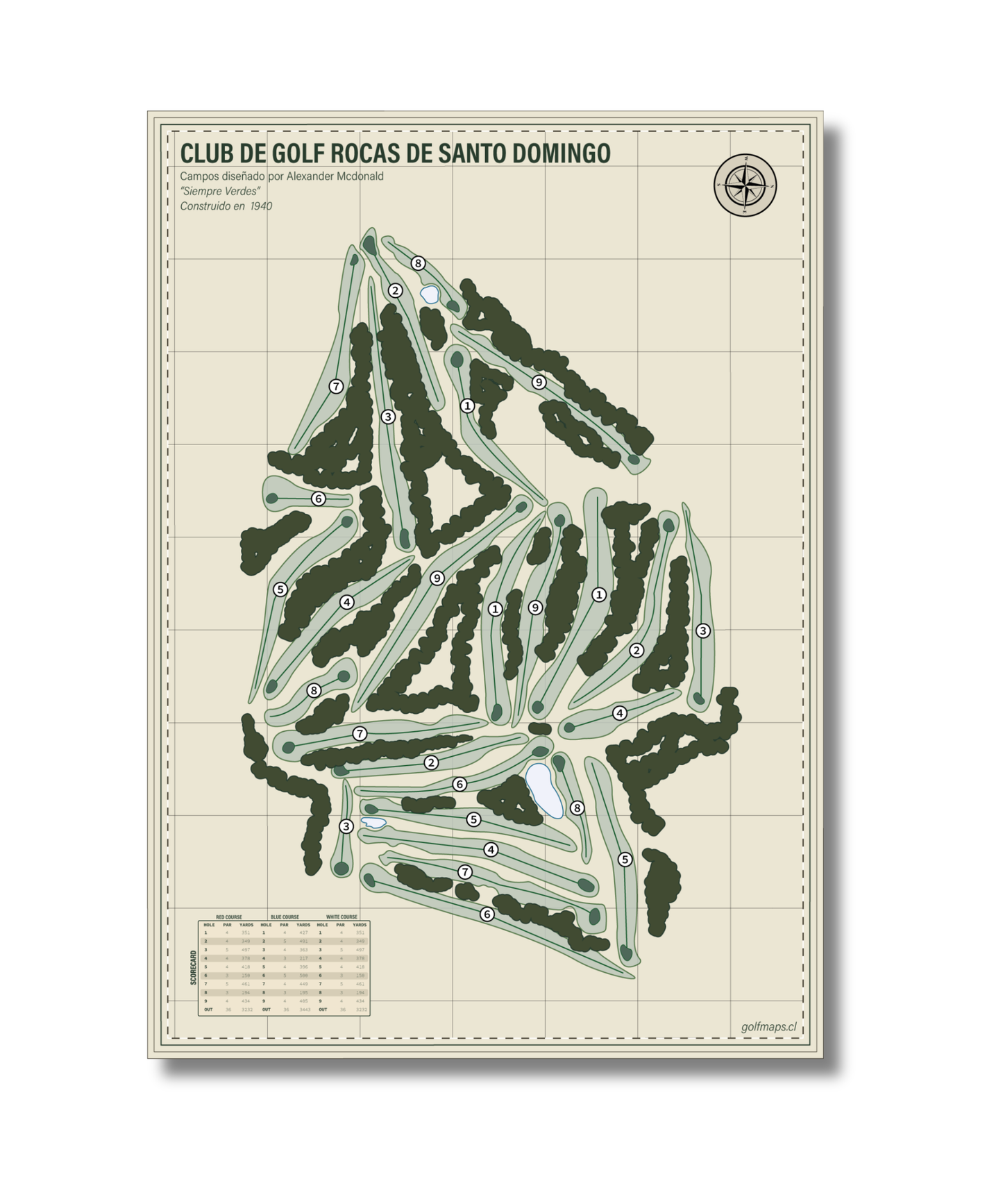 Lámina Club de Golf Rocas de Santo Domingo - Safari Series