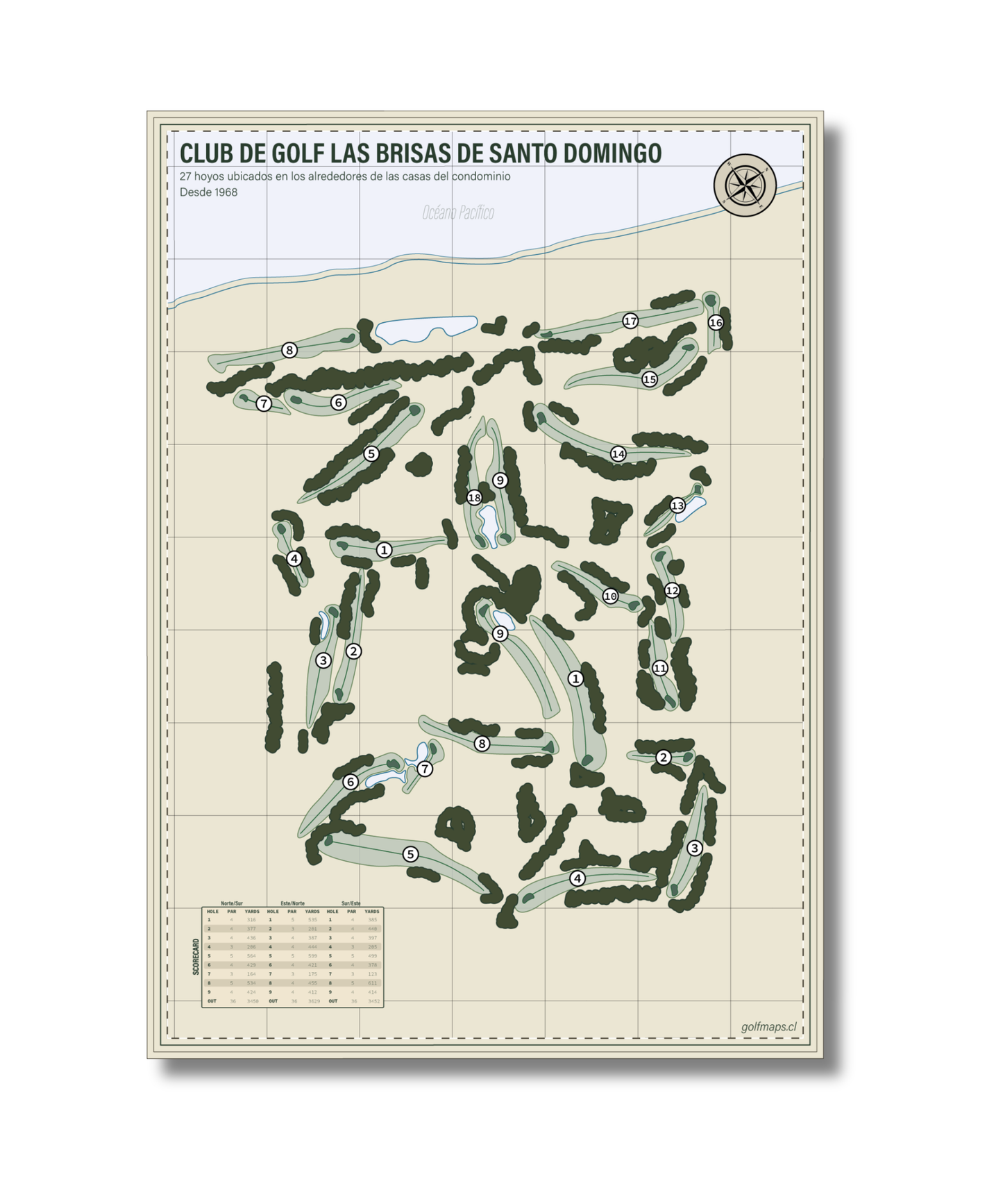 Lámina Club de Golf Las Brisas de Santo Domingo - Safari Series