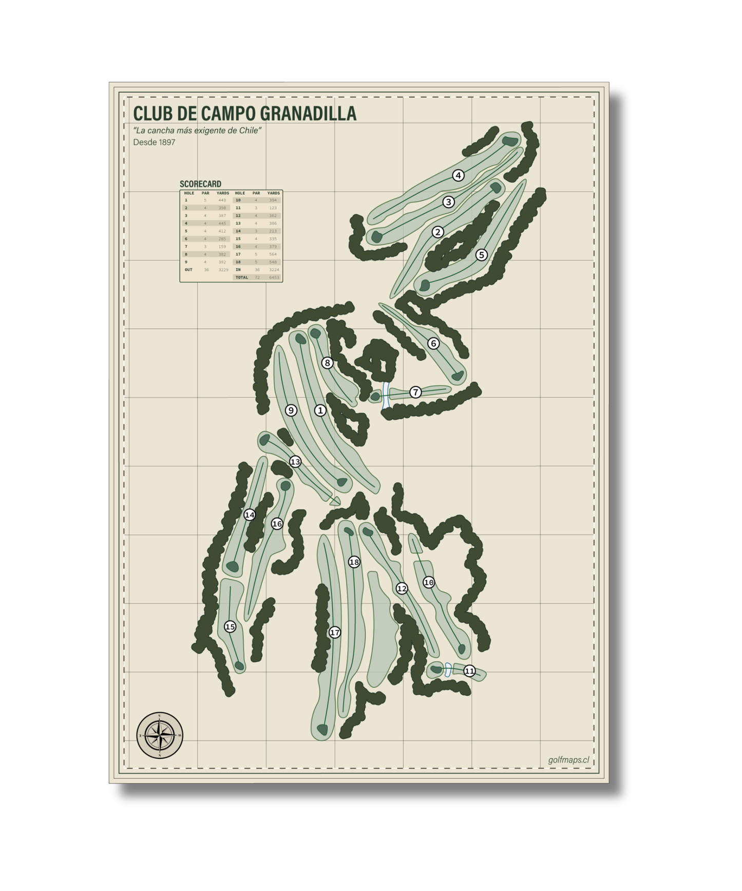 Lámina Club de Campo Granadilla - Safari Series