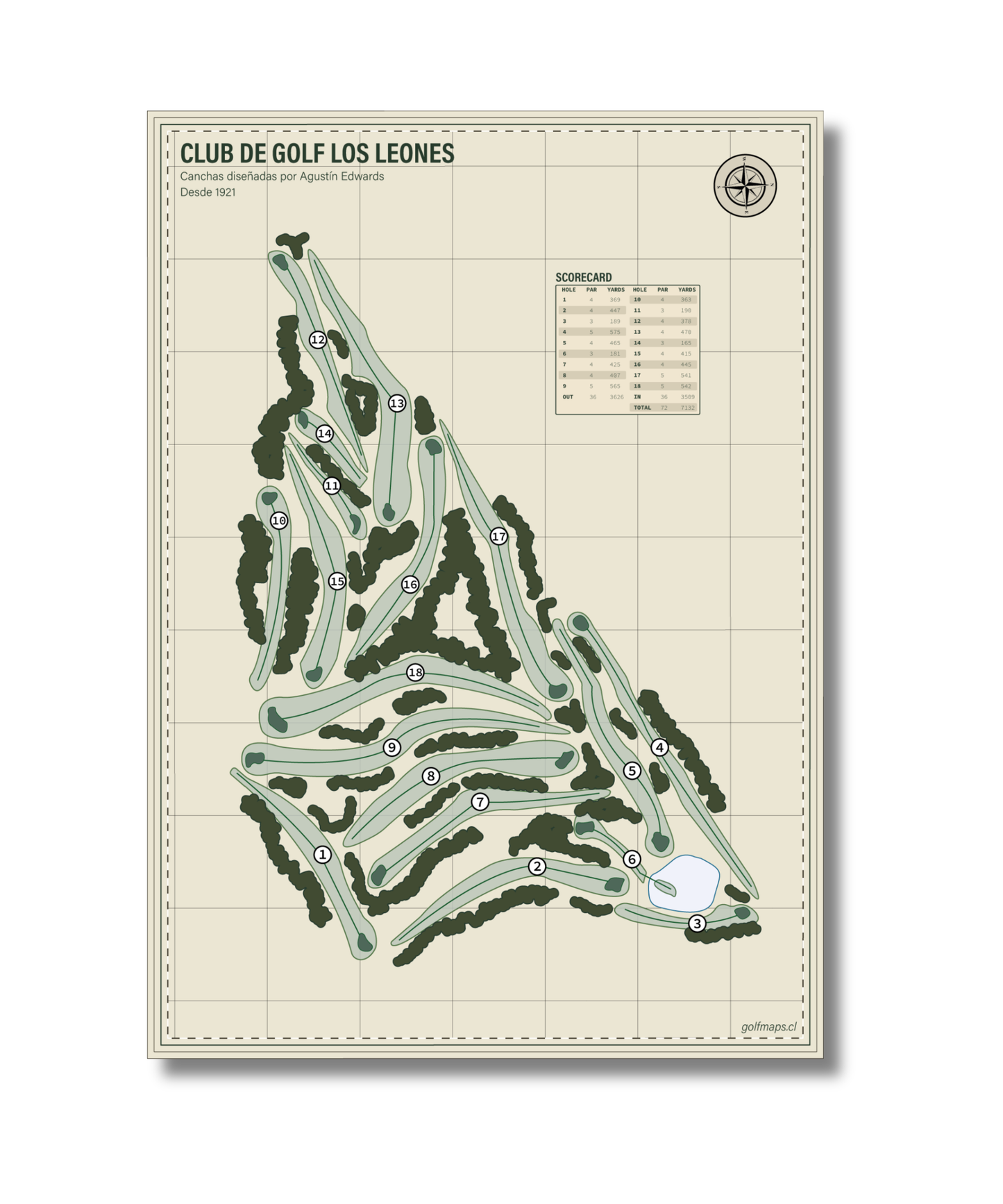 Lámina Club de Golf Los Leones - Safari Series