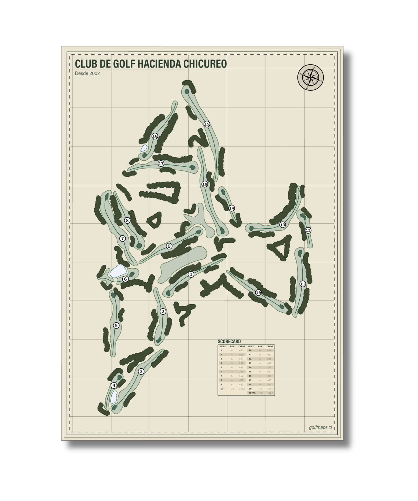 Lámina Club de Golf Hacienda Chicureo - Safari Series