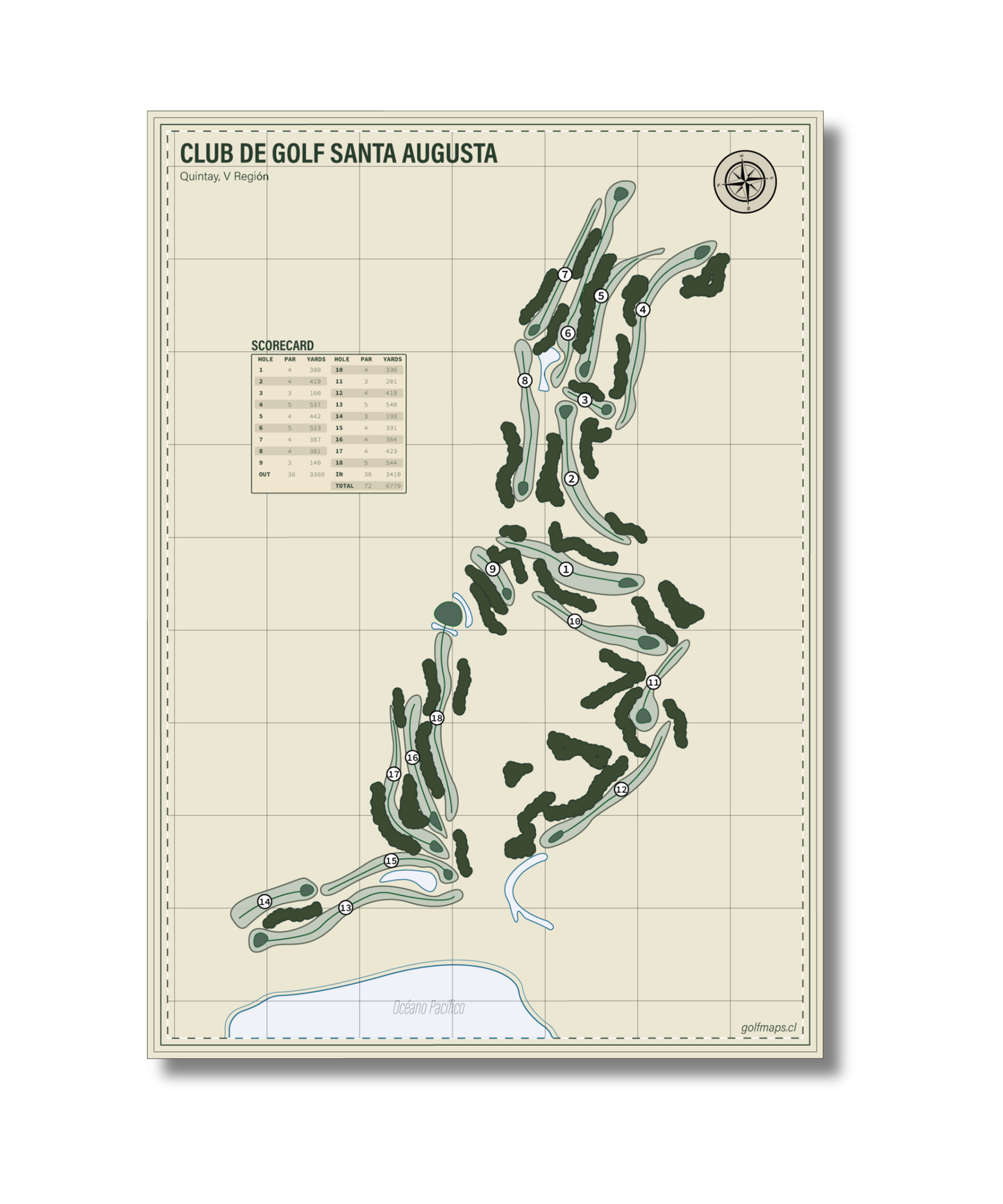 Lámina Club de Golf Santa Augusta - Safari Series