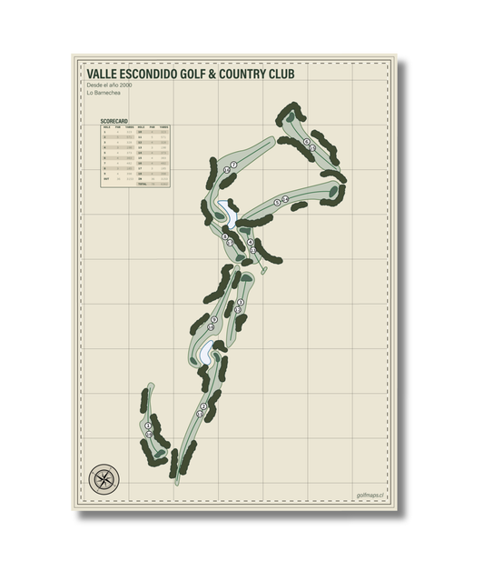 Lámina Club de golf Valle Escondido - Safari Series