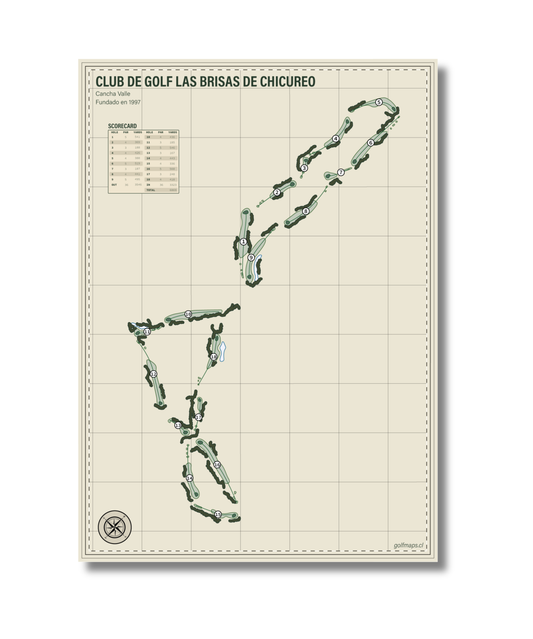 Lámina Club de Golf Las Brisas de Chicureo (Valle) - Safari Series