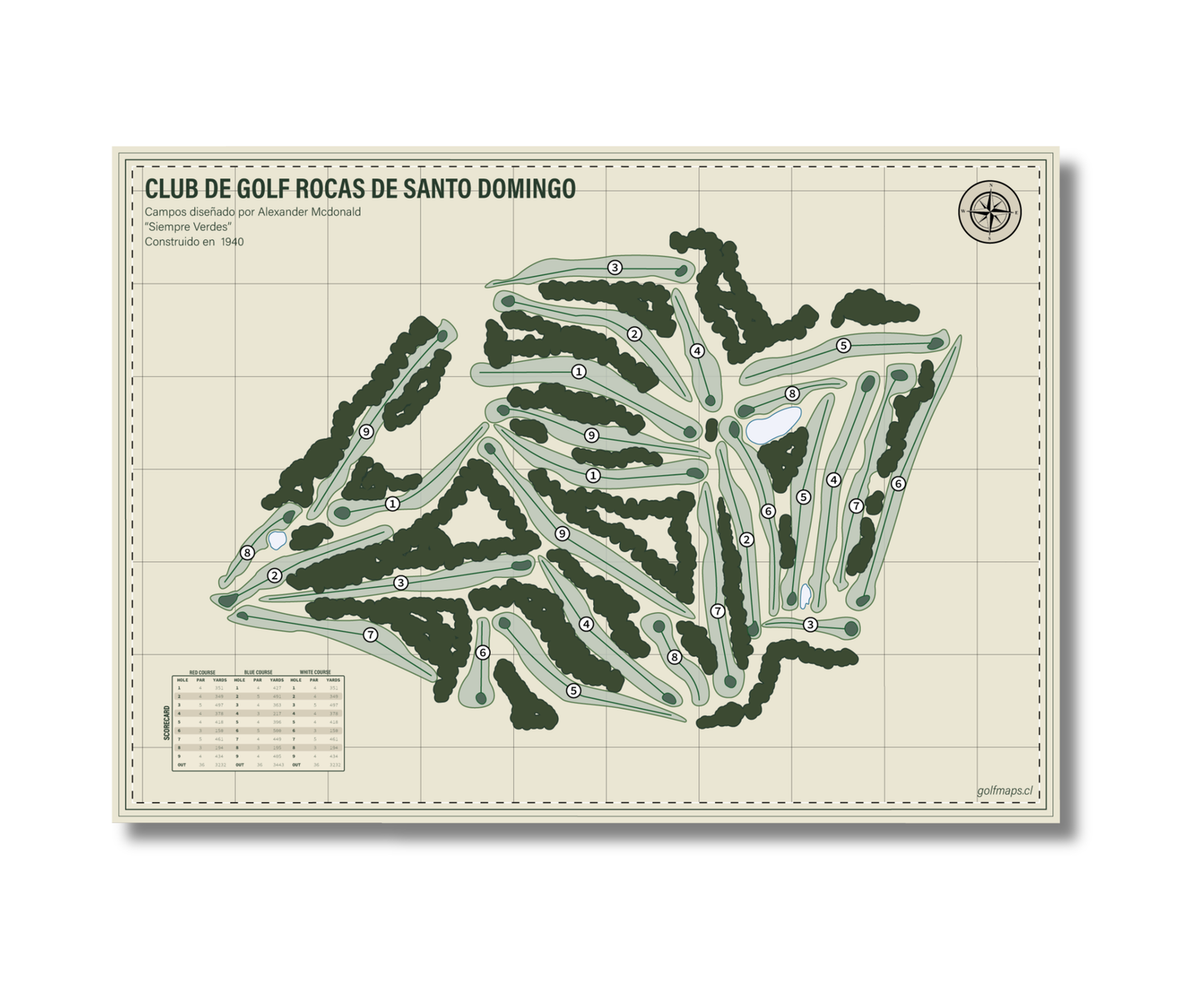 Lámina Club de Golf Rocas de Santo Domingo - Safari Series