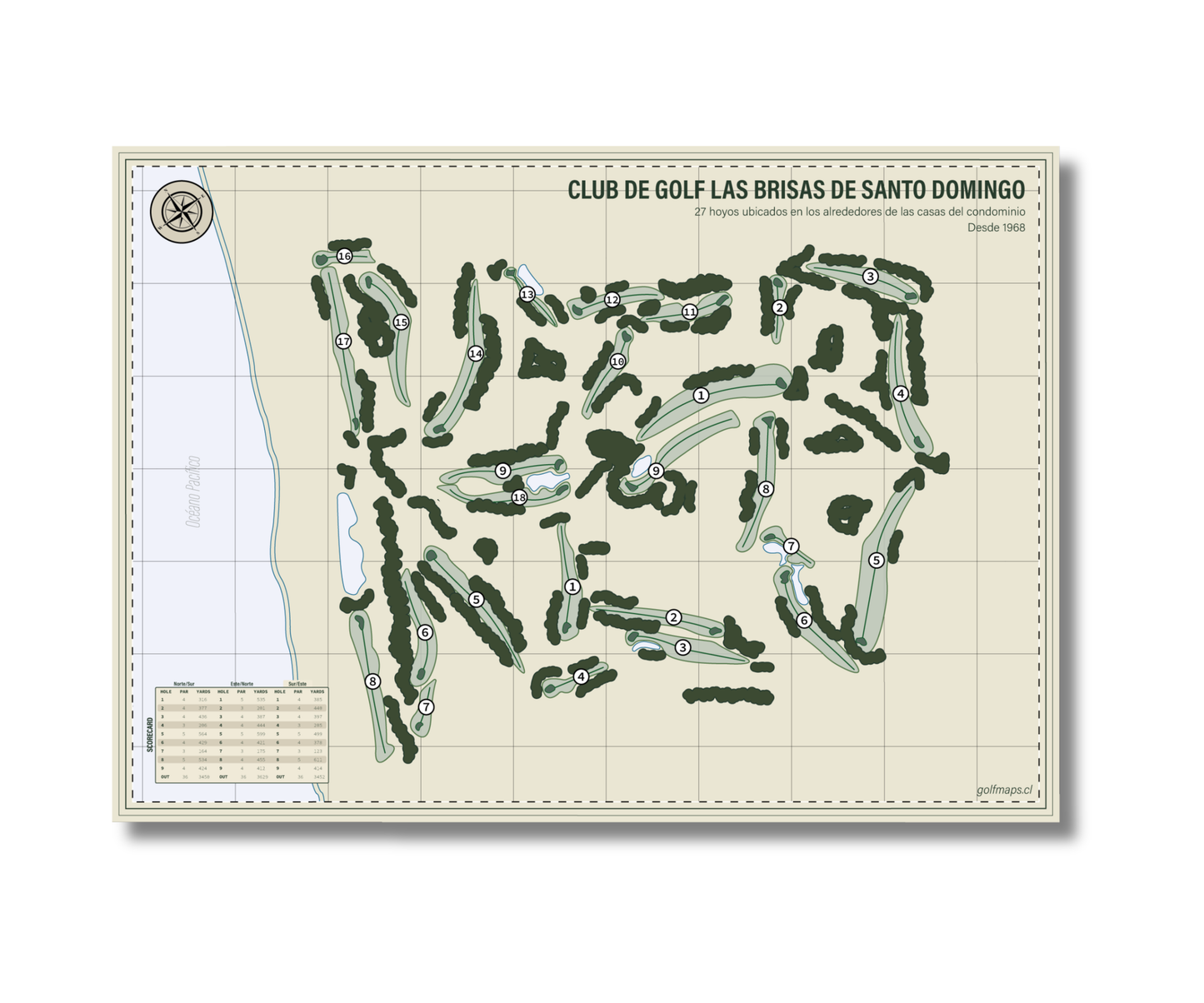 Lámina Club de Golf Las Brisas de Santo Domingo - Safari Series