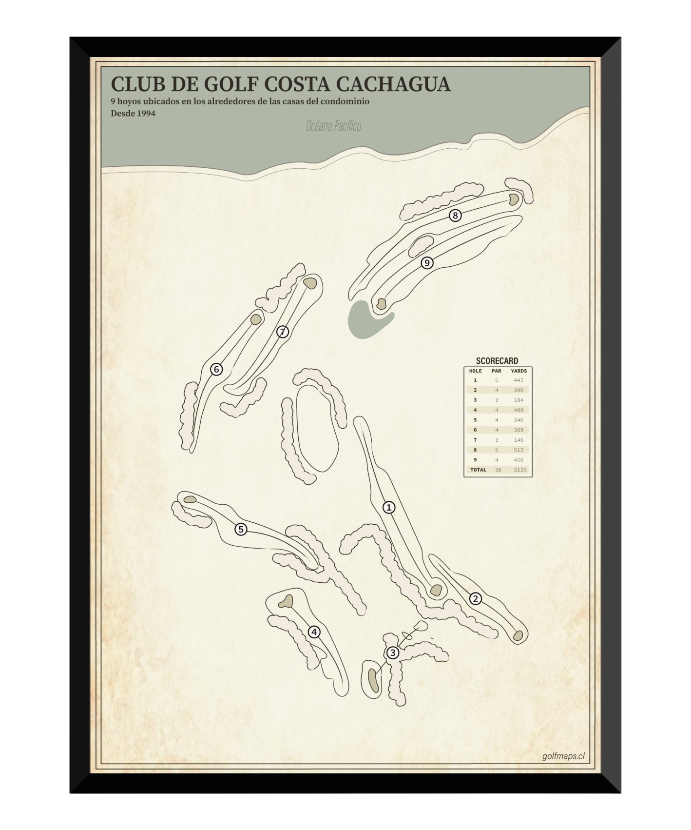 Club de Golf Costa Cachagua - Treasure Map Series