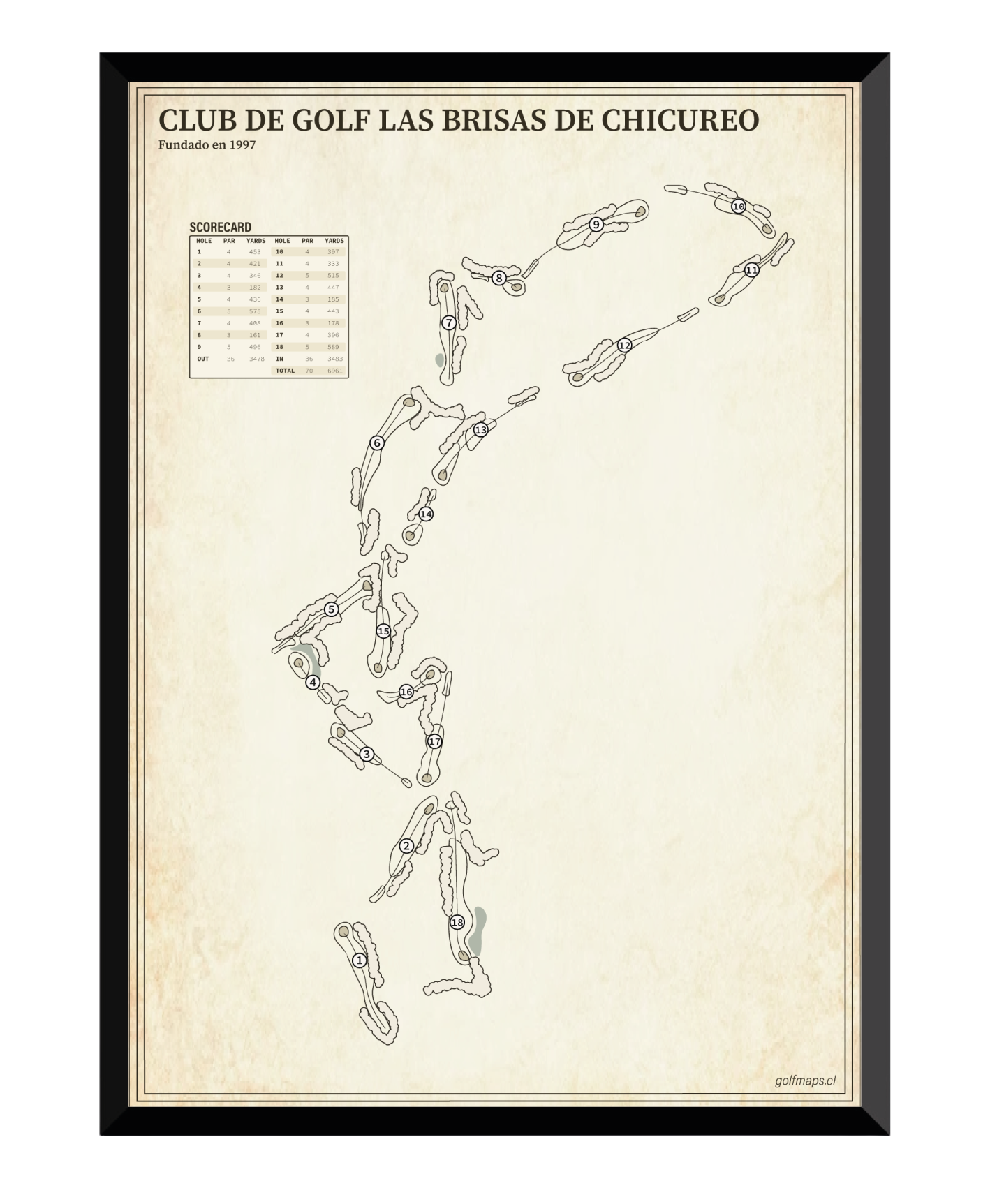 Club de Golf Las Brisas de Chicureo (Montaña) - Treasure Map Series