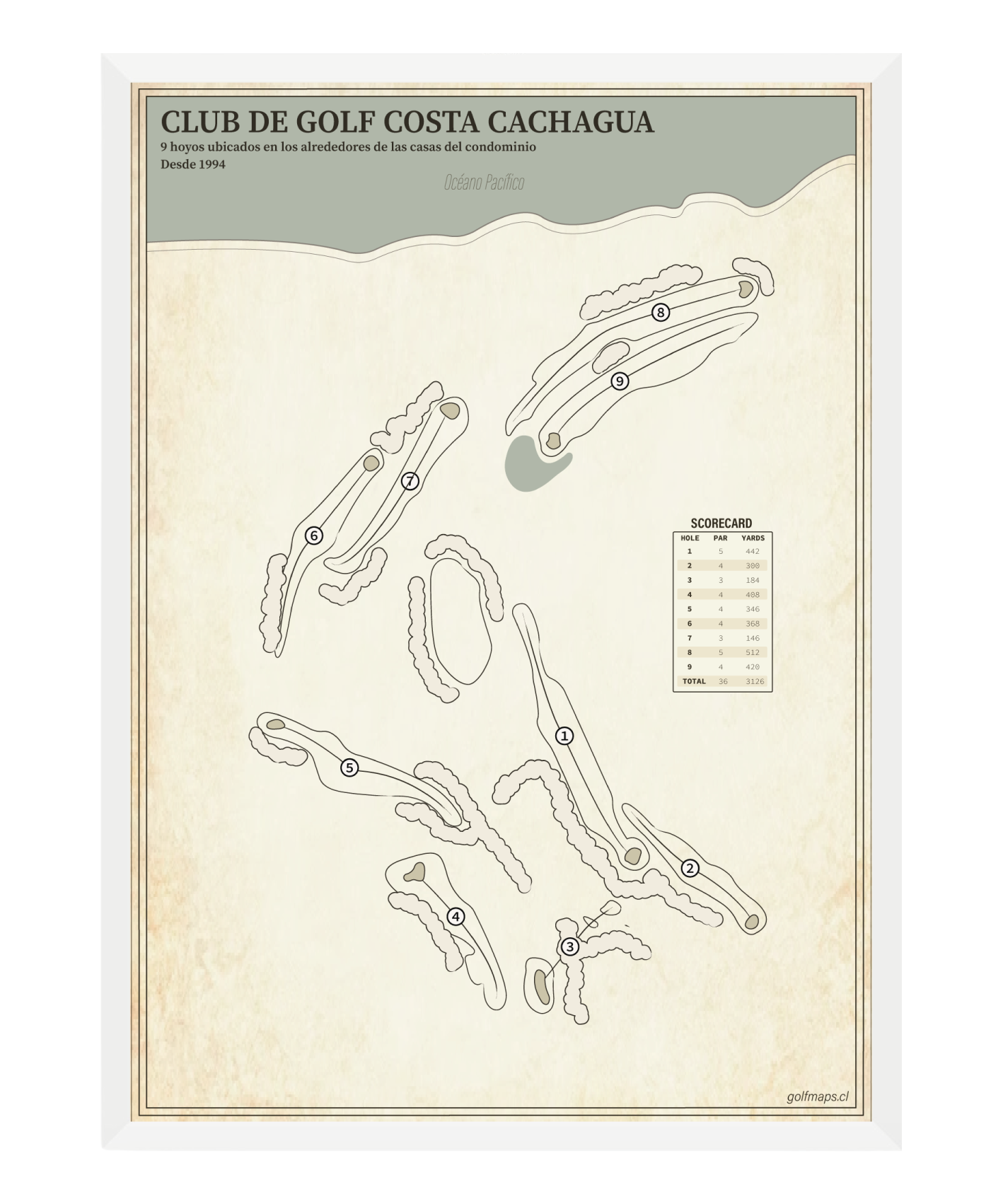 Club de Golf Costa Cachagua - Treasure Map Series
