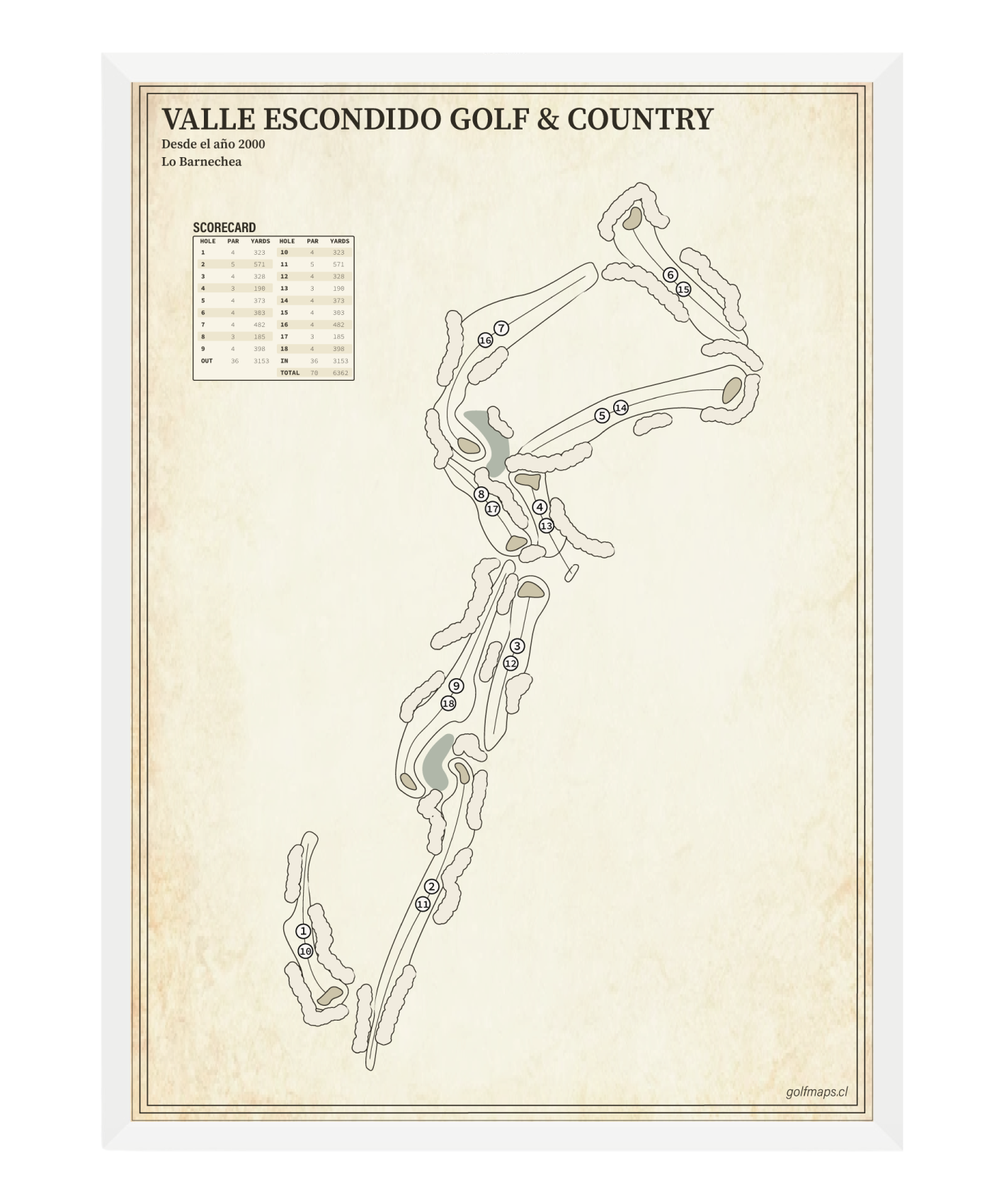 Club de golf Valle Escondido - Treasure Map Series