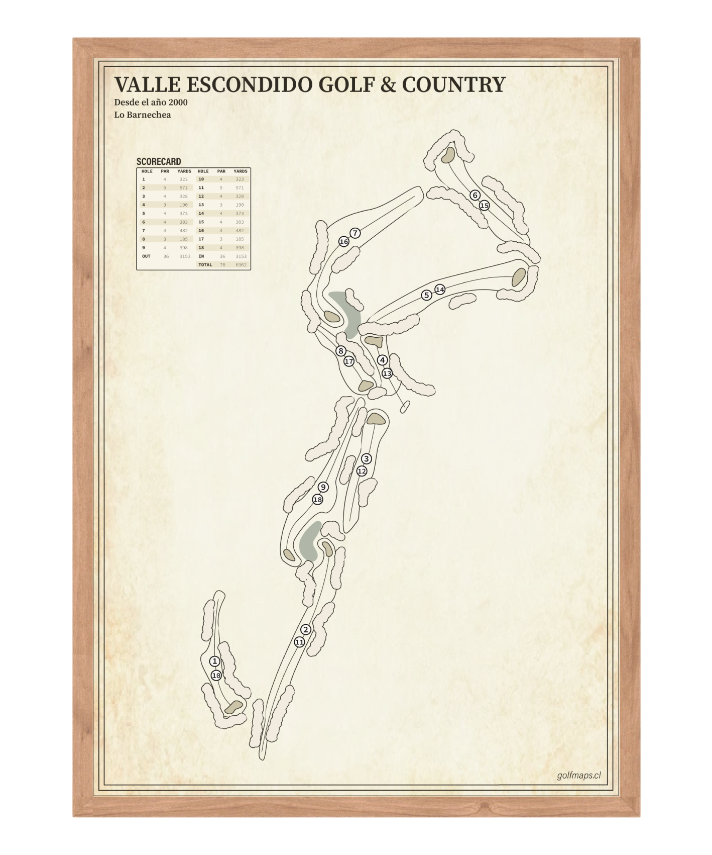 Club de golf Valle Escondido - Treasure Map Series