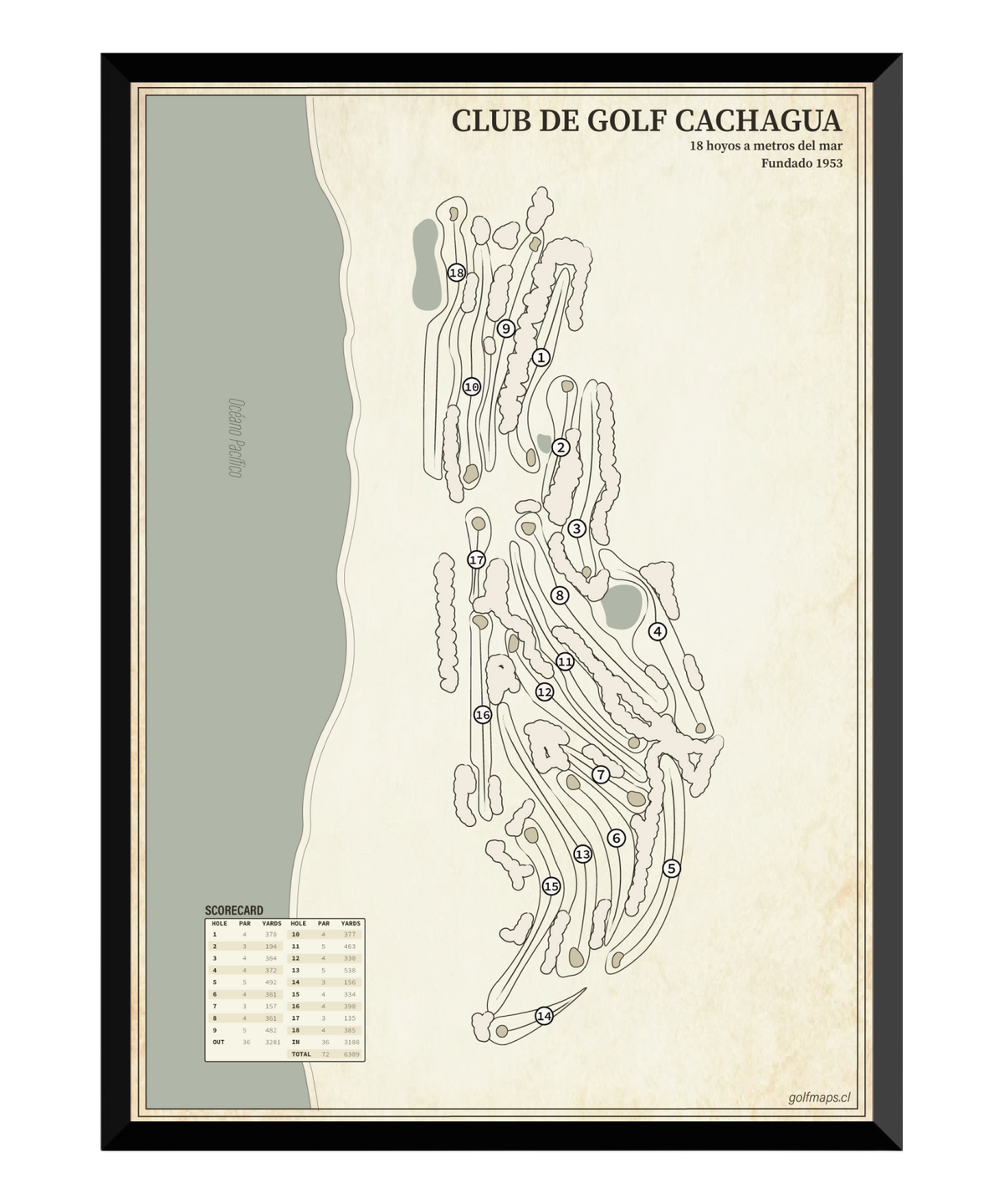 Club de Golf Cachagua - Treasure Map Series
