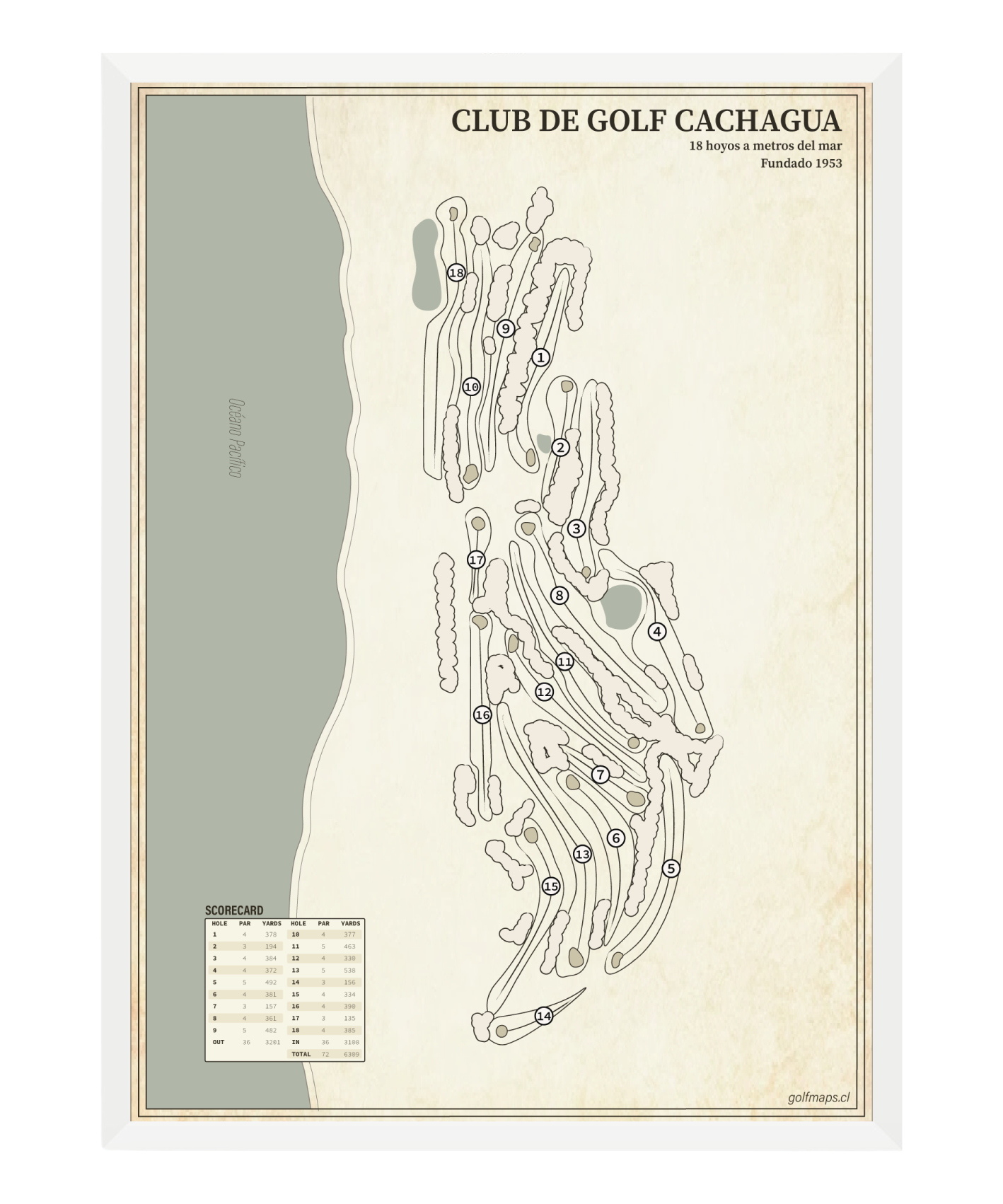 Club de Golf Cachagua - Treasure Map Series