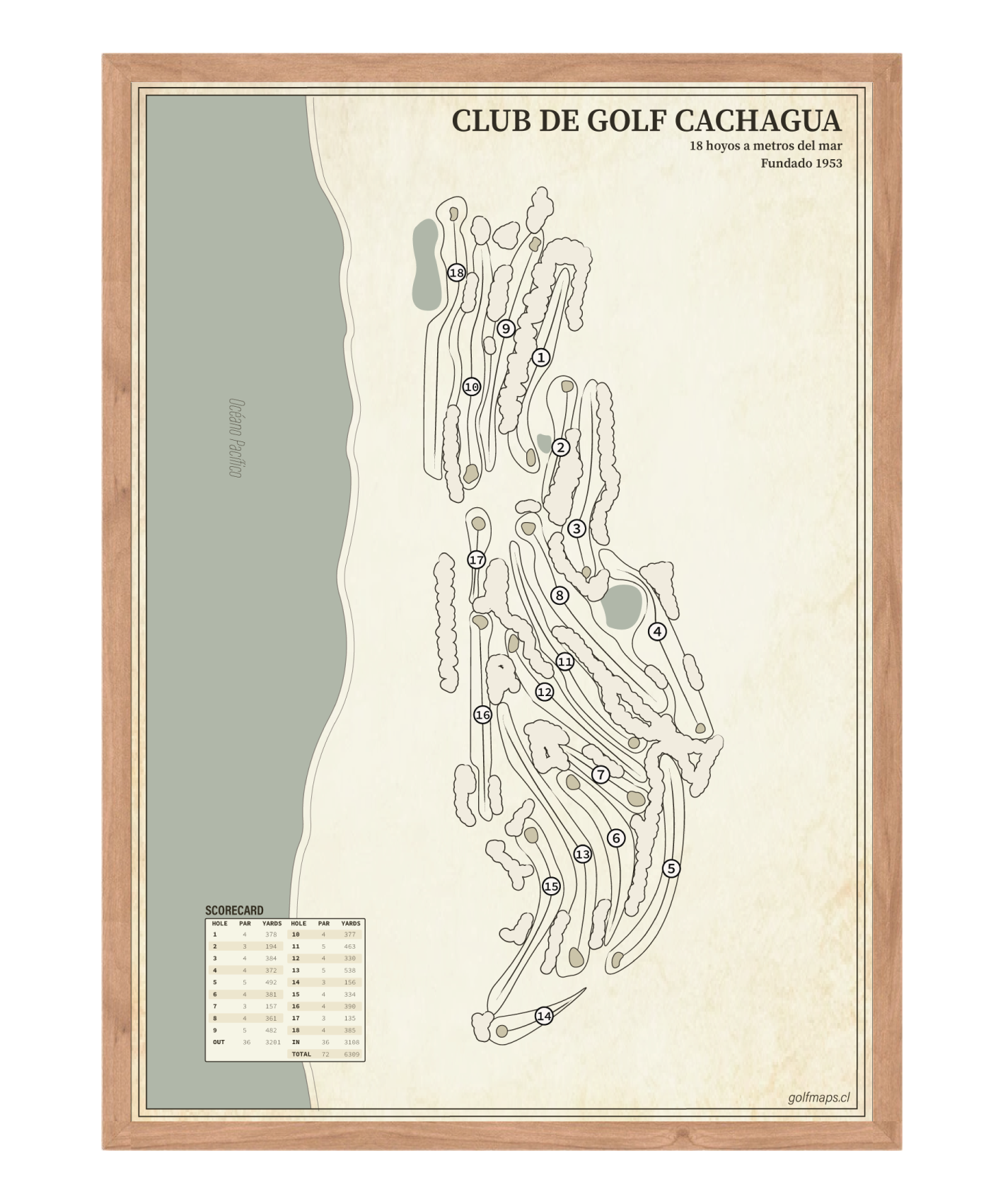 Club de Golf Cachagua - Treasure Map Series