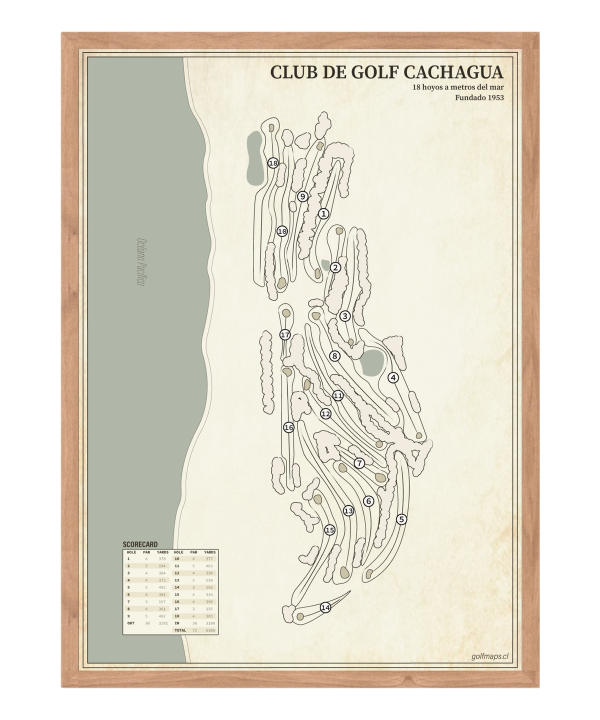 Club de Golf Cachagua - Treasure Map Series