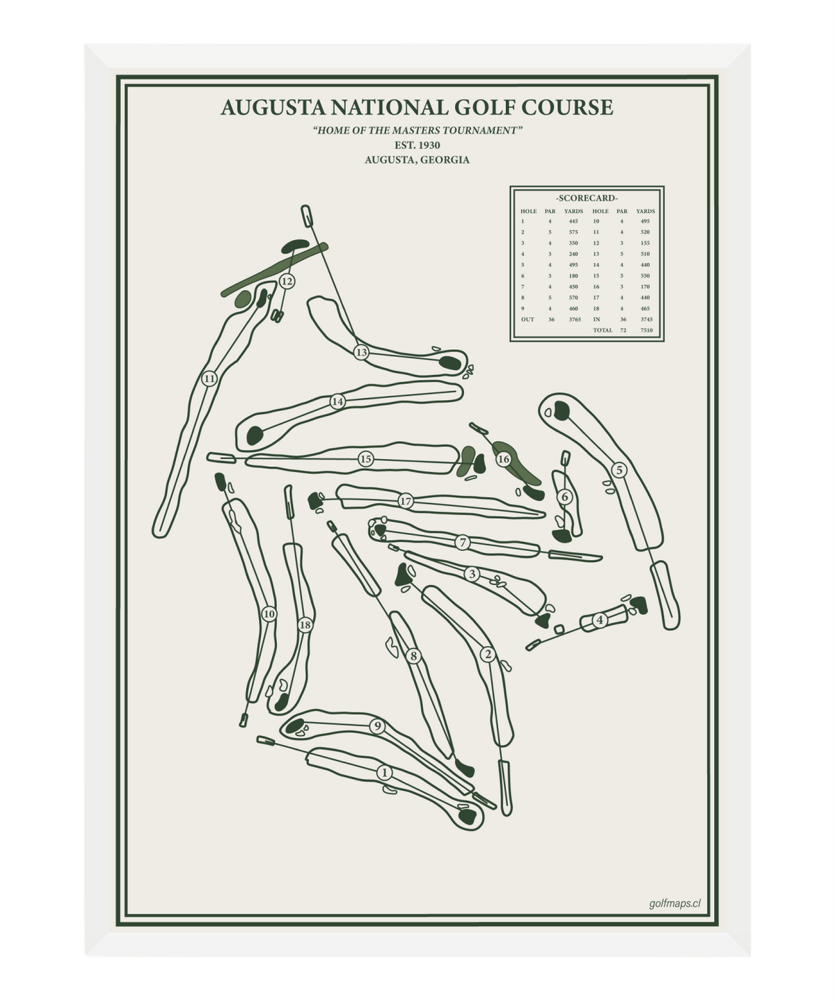 Augusta National Golf Course - Special Edition