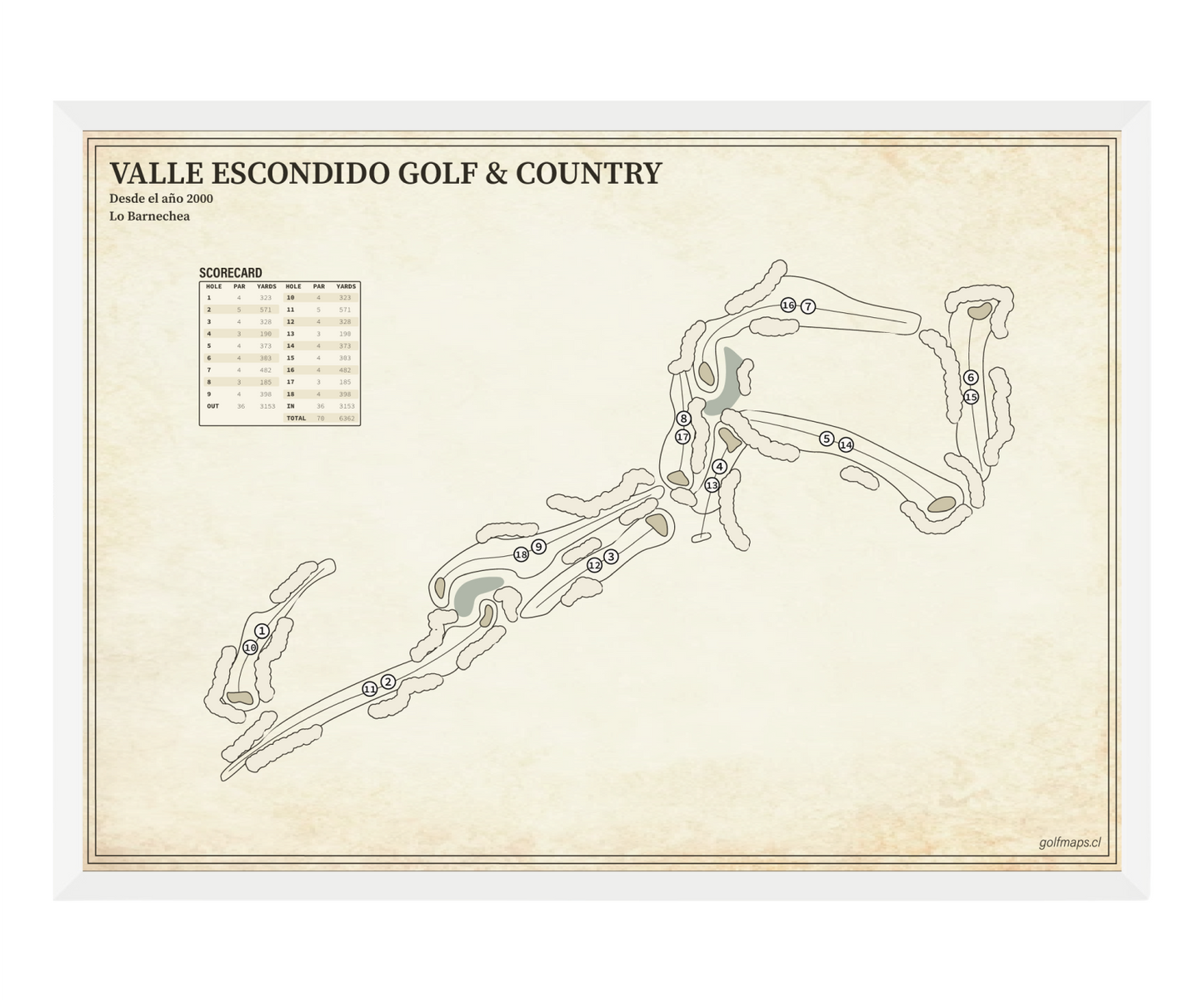 Club de golf Valle Escondido - Treasure Map Series