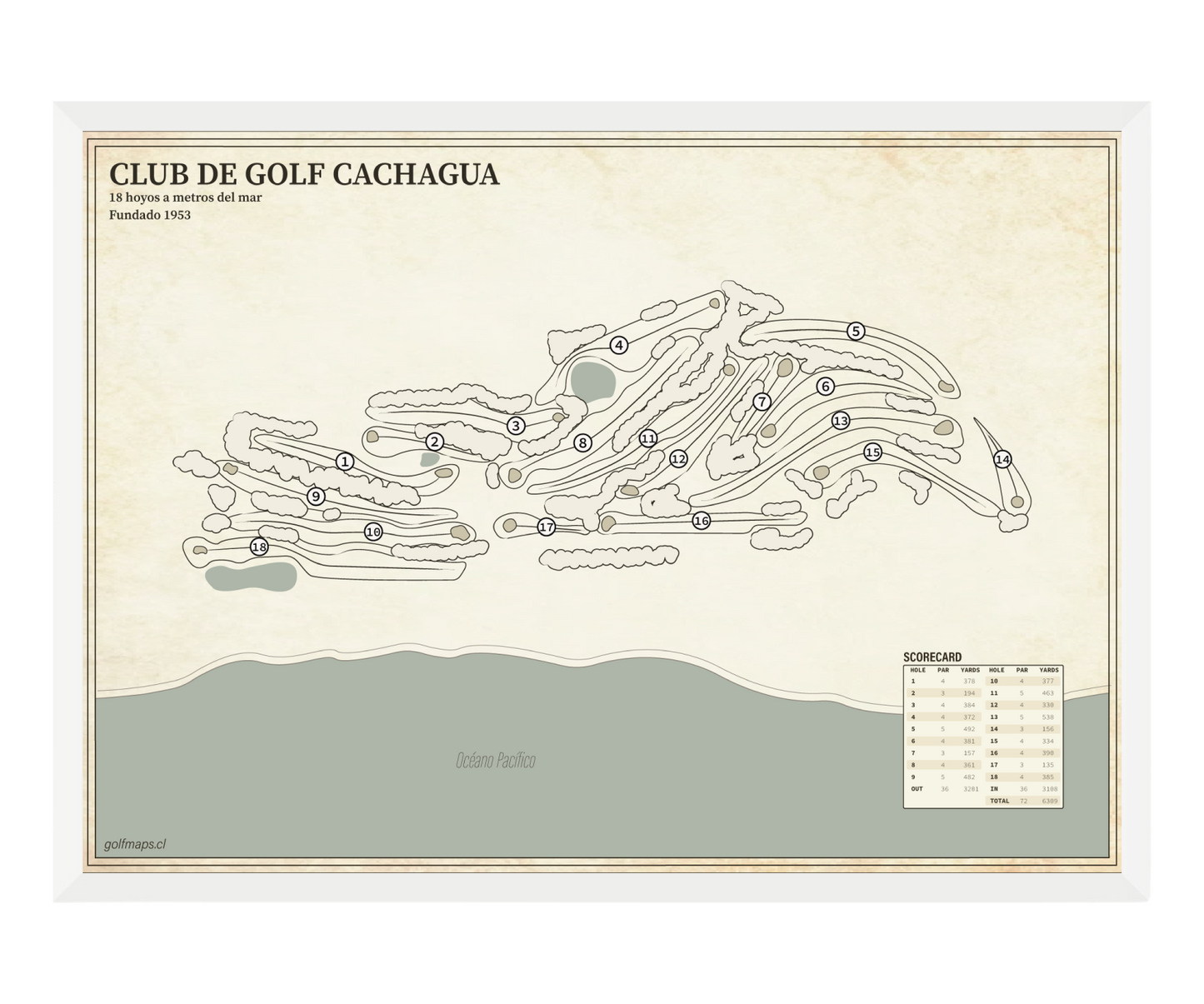 Club de Golf Cachagua - Treasure Map Series