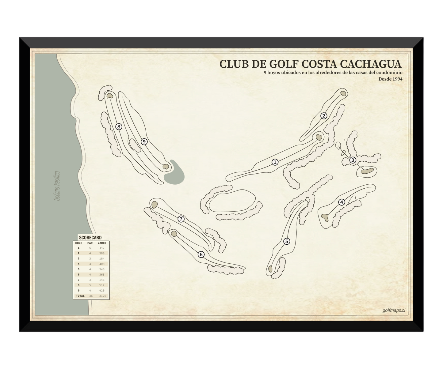 Club de Golf Costa Cachagua - Treasure Map Series