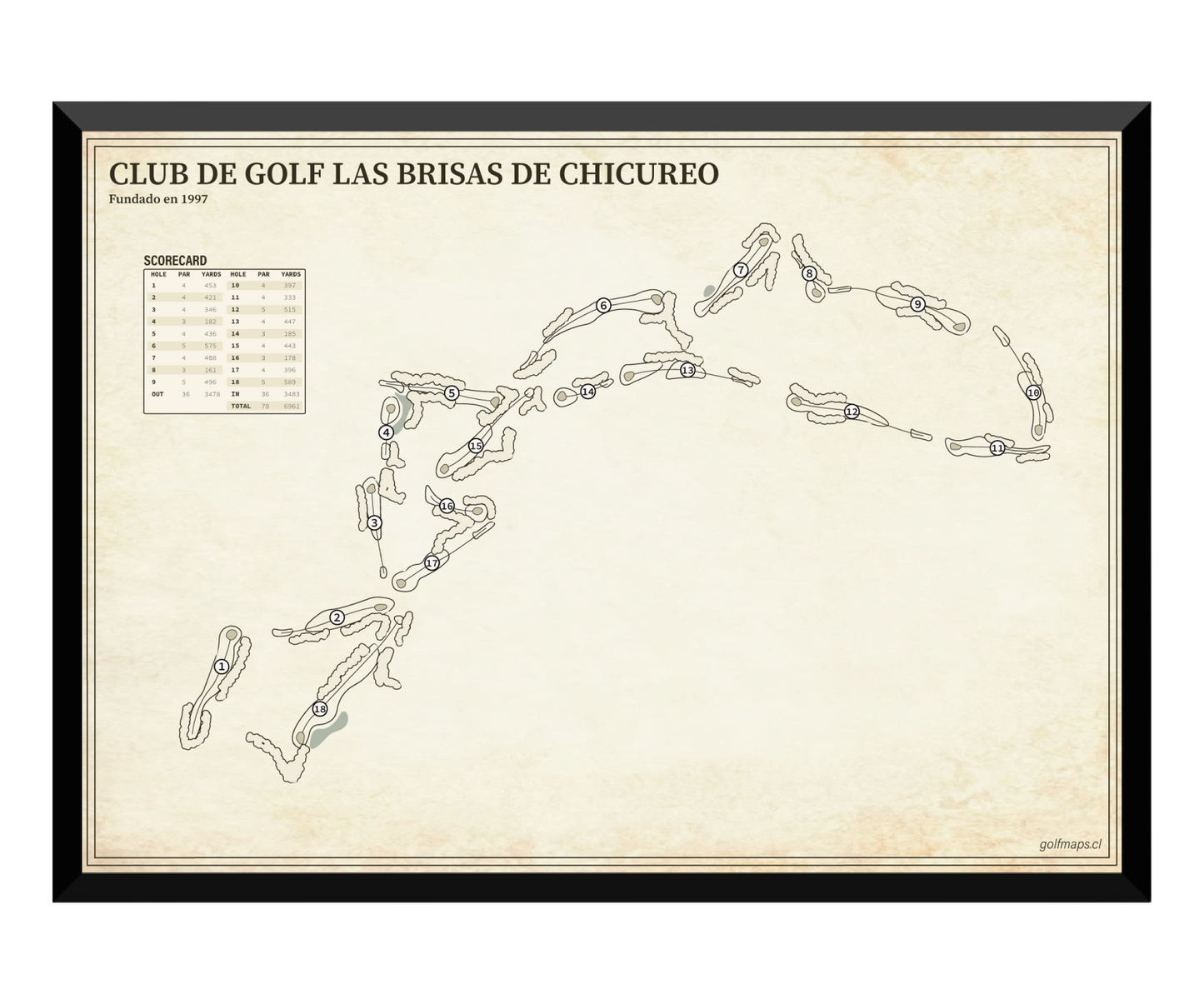 Club de Golf Las Brisas de Chicureo (Montaña) - Treasure Map Series