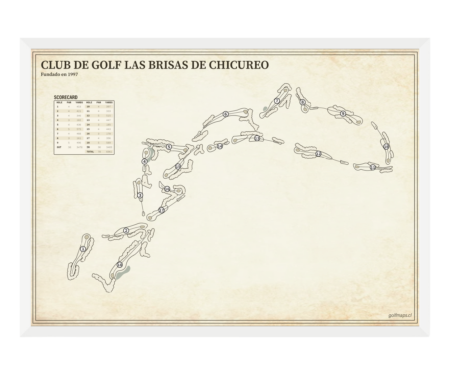 Club de Golf Las Brisas de Chicureo (Montaña) - Treasure Map Series