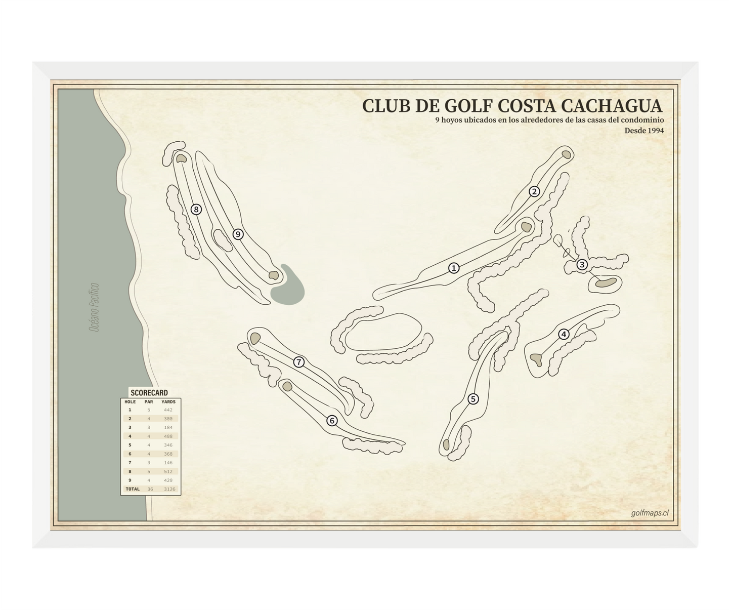 Club de Golf Costa Cachagua - Treasure Map Series