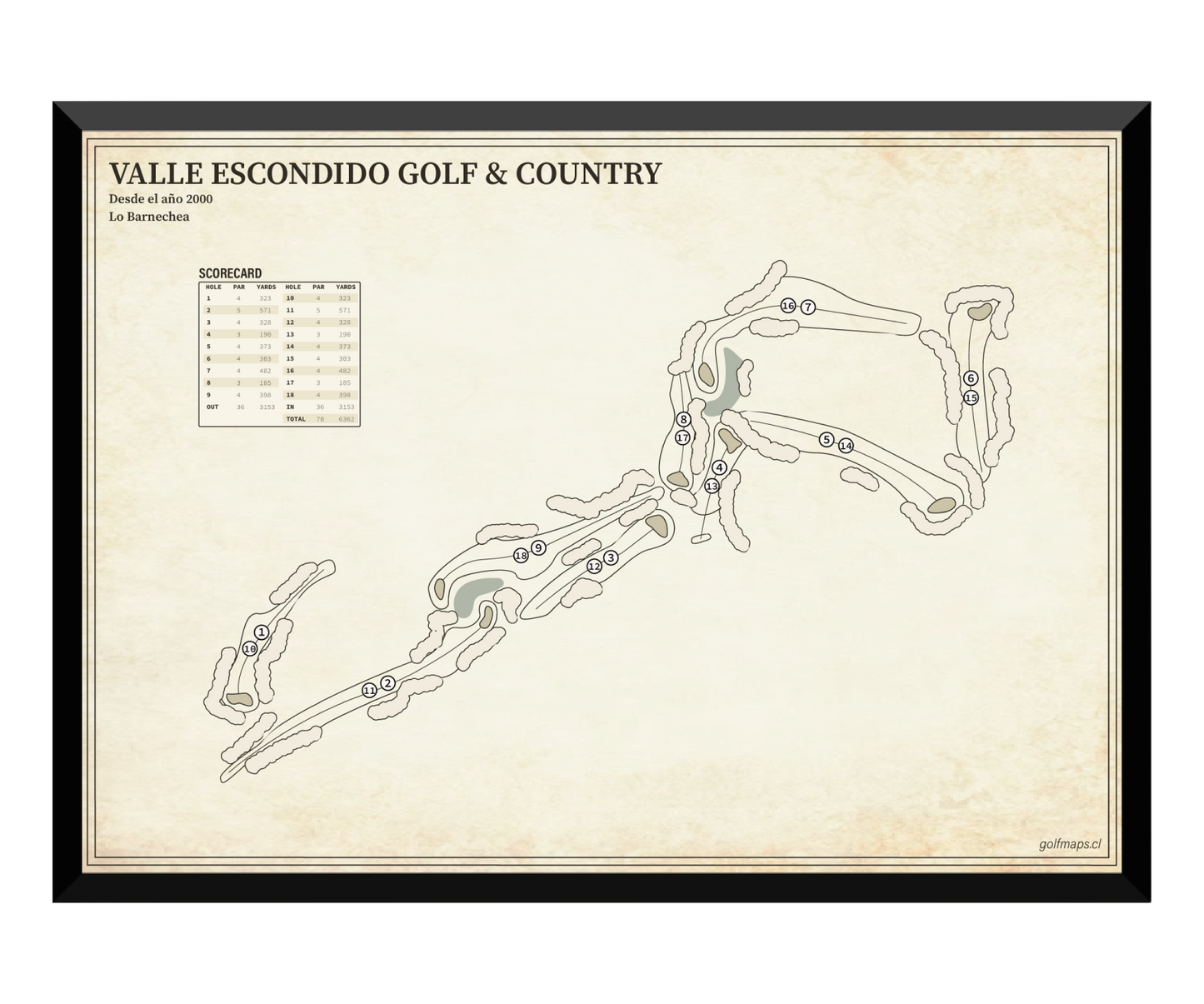 Club de golf Valle Escondido - Treasure Map Series